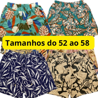 Bermuda Feminina Estampada Plus Size 46 ao 52 em Oferta na Shopee