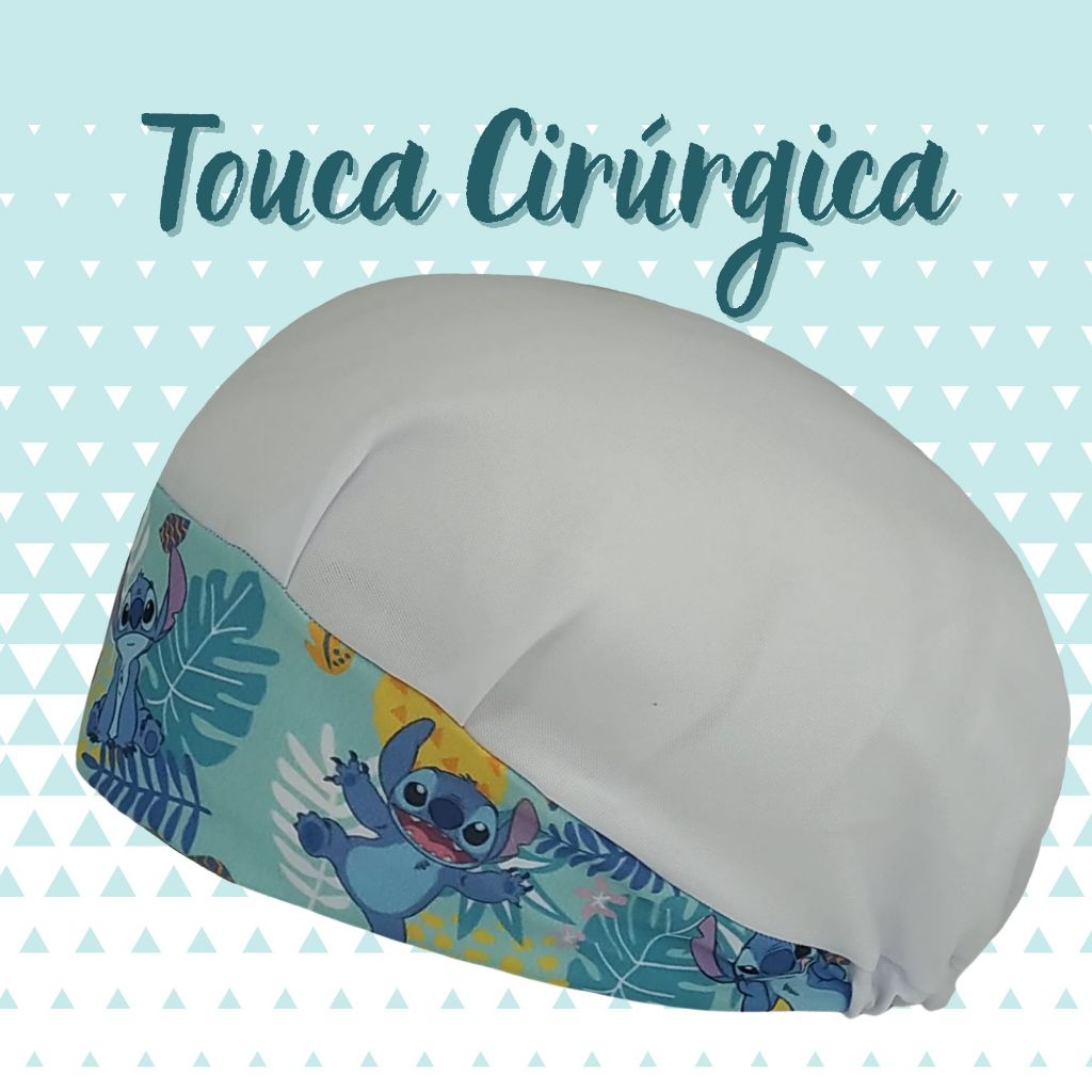 Touca Cirúrgica Feminina Com Elástico Oxford Gorro Enfermagem Odonto Cozinheira