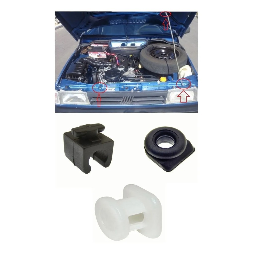 Kit 3 Presilha Trava Suporte Vareta Capo Uno Premio Elba Fiorino em Oferta na Shopee