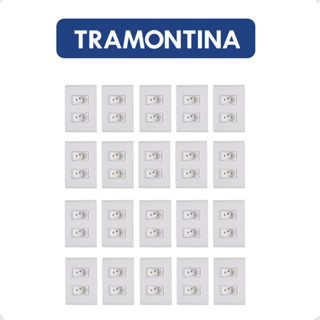 Kit 20 Tomada Dupla 2PT+T 10A 4X2 Embutir Liz Tramontina