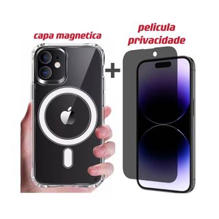 Capa Magnética iPhone➕ Película privacidade (XR 11 12 13 14 14 Pro 14 Plus 14 pro Max 15 15pro 15 plus 15pro max) em Oferta na Shopee