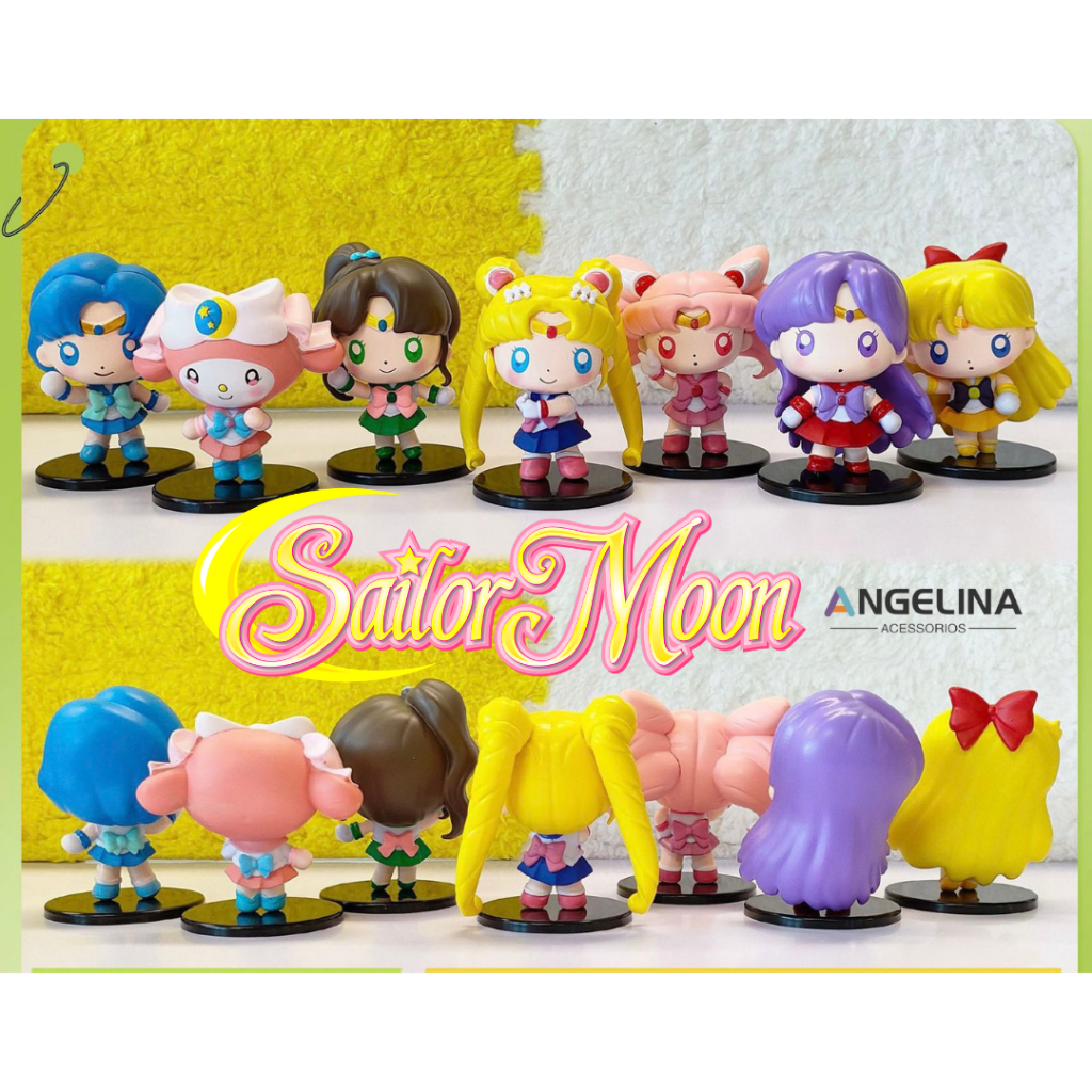 Sailor Moon Figure de Ação Bonecos de Ação  Decoração Anime Miniatura Action Figure-Tsukino Usagi -Minako Aino -Sailor Jupiter -Ami Mizuno -Chibiusa -Chibi Chibi -My Melody