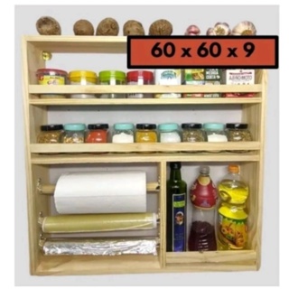 Porta Temperos Porta Condimentos Porta Rolo 60x60x9 em Oferta na Shopee