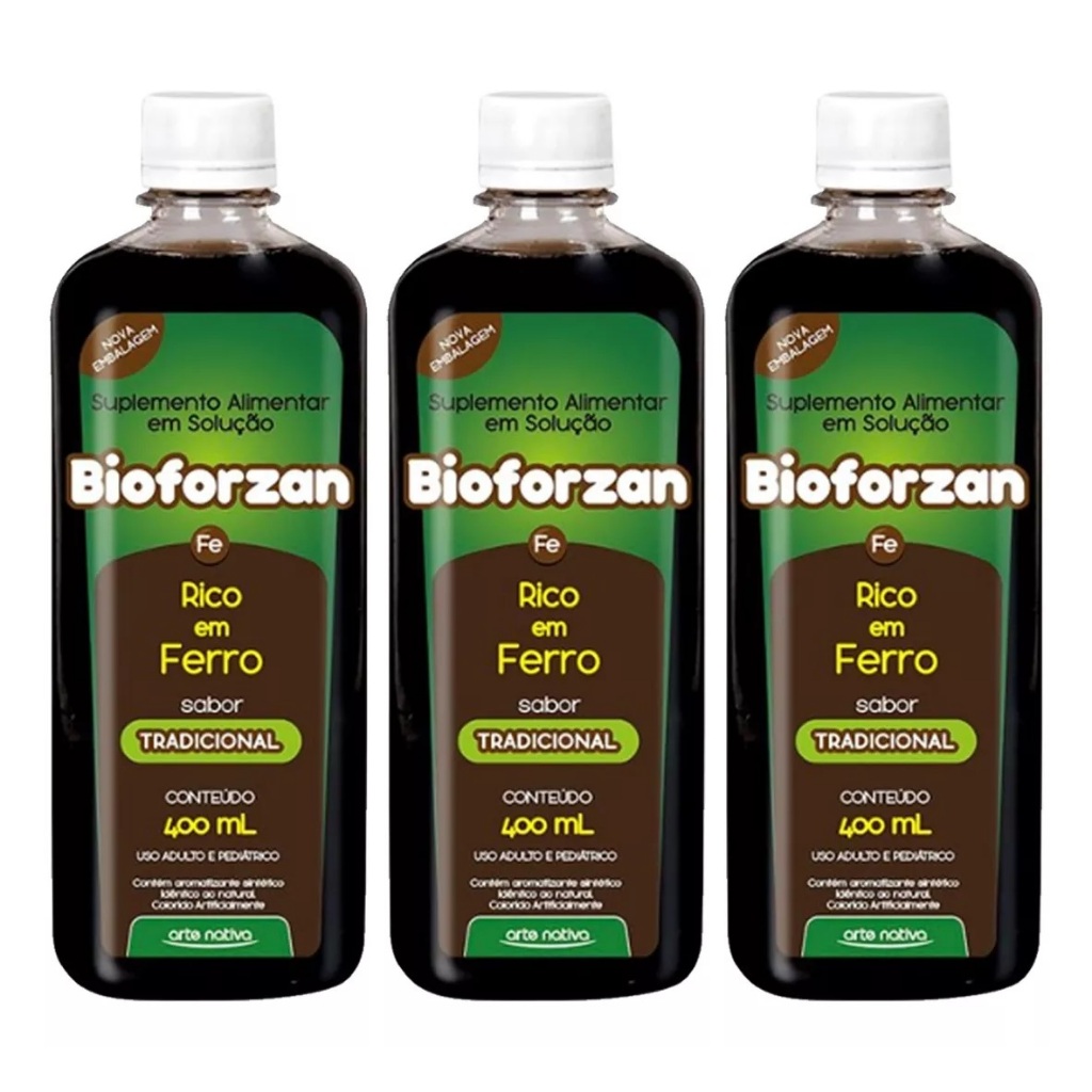 Bioforzan Suplemento Alimentar 3x400ml Arte Nativa