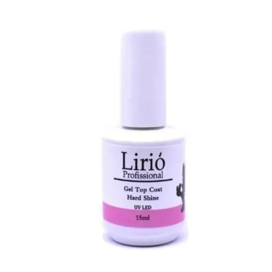 Top Coat LIRIO Rosa Minie Lirió em gel Brilho Extra Forte para unhas de Porcelana Acrigel Fibra de Vidro Finalizador