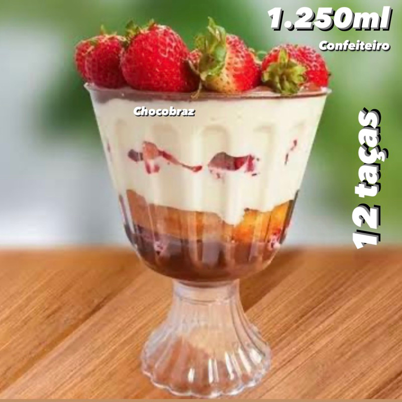 12 Taça Confeiteiro Acrilica Cristal 1,250L LSC TOYS em Oferta na Shopee