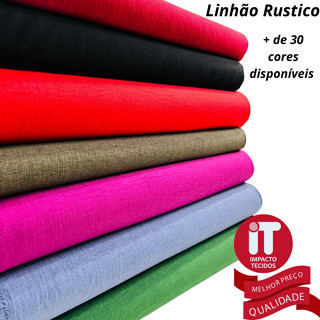 Tecido Linho Rústico (1m x 1,50) Varias Cores e o MELHOR PREÇO