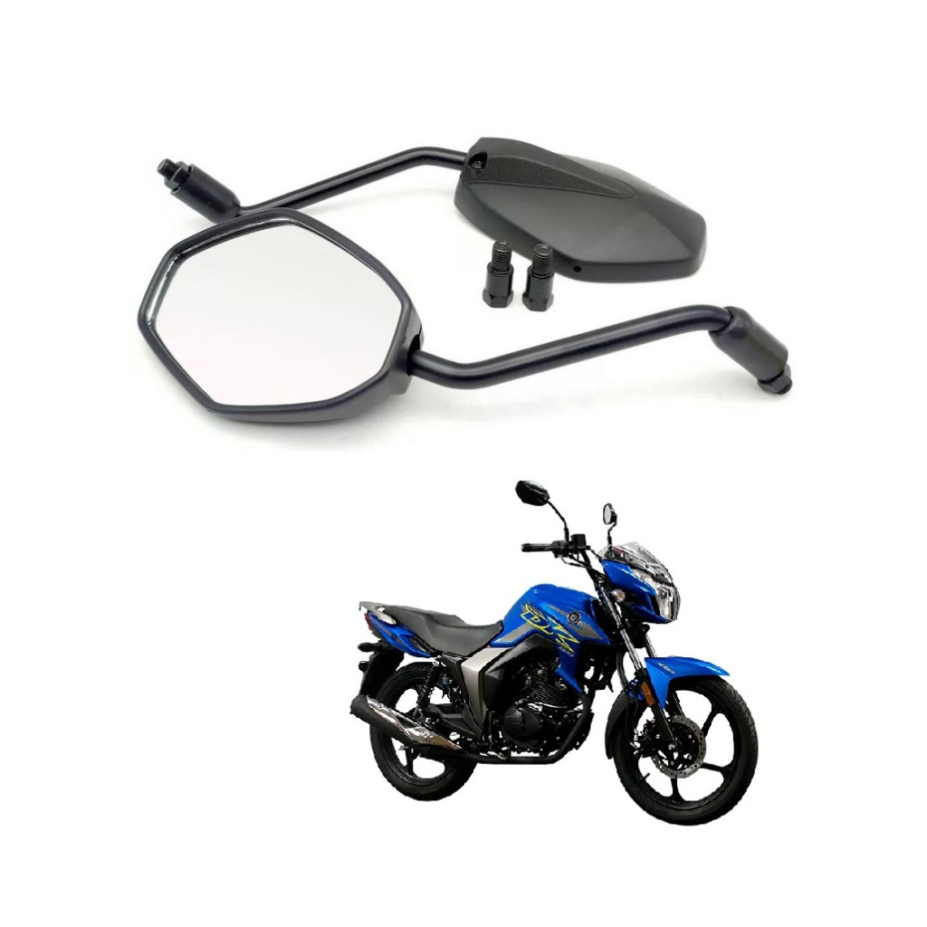 Par Espelho Retrovisor Haojue Dk 150 - Modelo Original De 2017 a 24 - Lente Convexa
