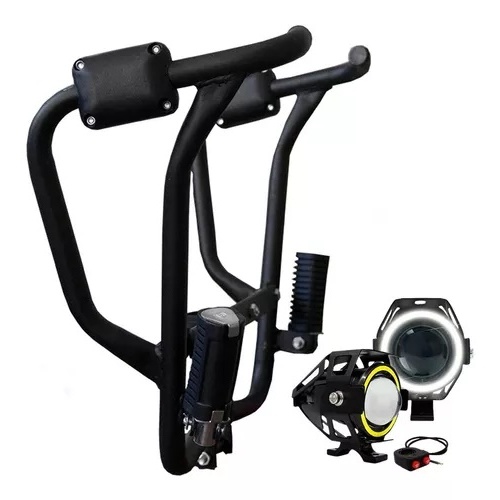 Protetor De Carenagem E Aba De Tanque Fazer Factor 150 + Farol Led