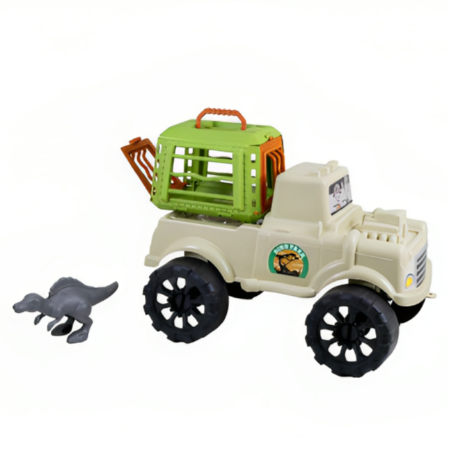 Caminhão Brinquedo Dino Park - Com Jaula Que Carrega Um Dinossauro  - Certificado Inmetro QUEEN SHOP em Oferta na Shopee