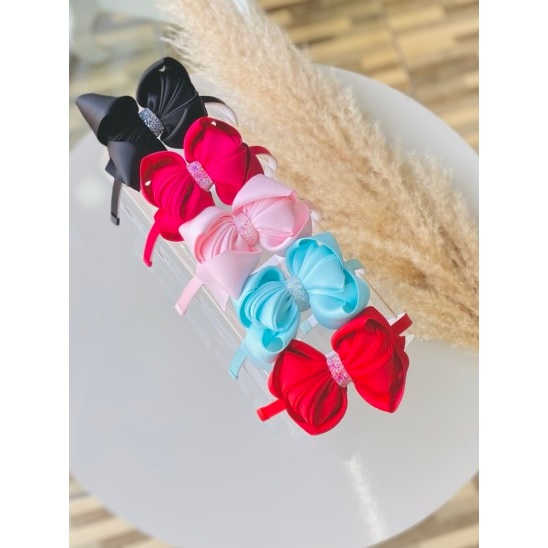 Tiara com Laço Grande Infantil / Tiara Infantil de Luxo /  Diadema Infantil / Arco Infantil AMR C/ GT