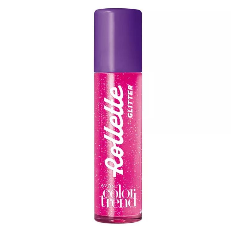 Brilho Labial Rollette Glitter Morango Vibes