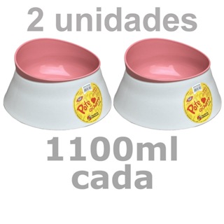 2 Potes Comedouro Bebedouro Pesado Cães Gatos Coelhos Outros Animais Reforçado G - 1100ml  familia estimacao em Oferta na Shopee