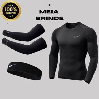 Kit Com Camisa Térmica, Manguito e Faixa Esportiva