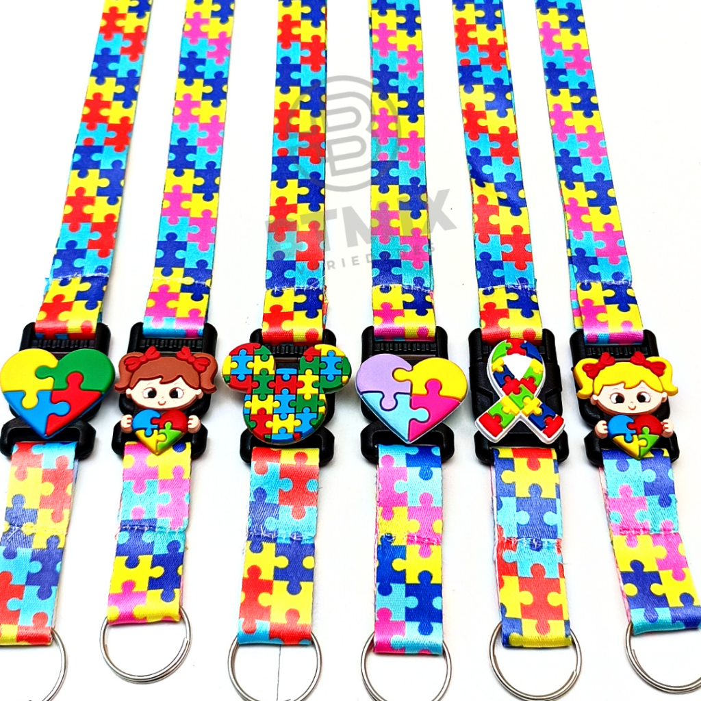 Cordão Autismo Personalizado com Emborrachado de Identificação Autista