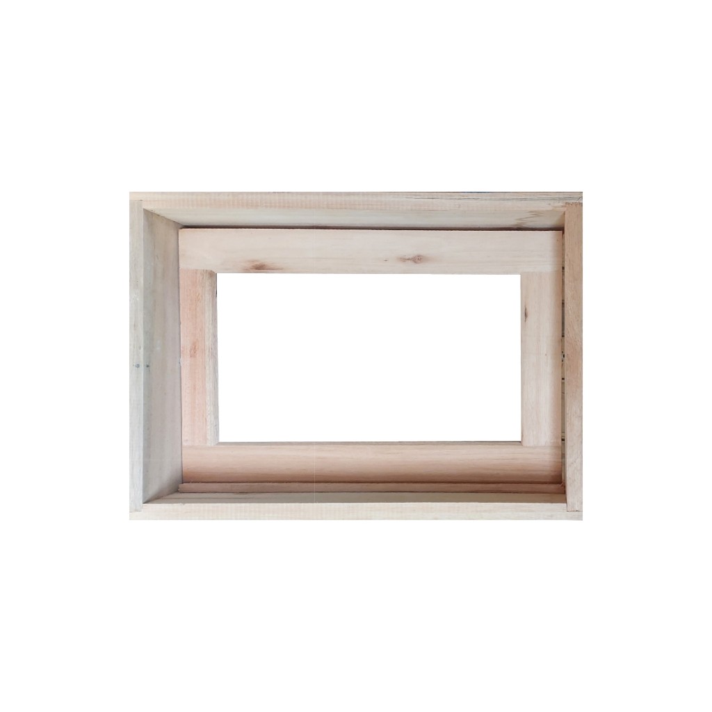Janela de Madeira 50x50x12 Vidro inteiro pivotante