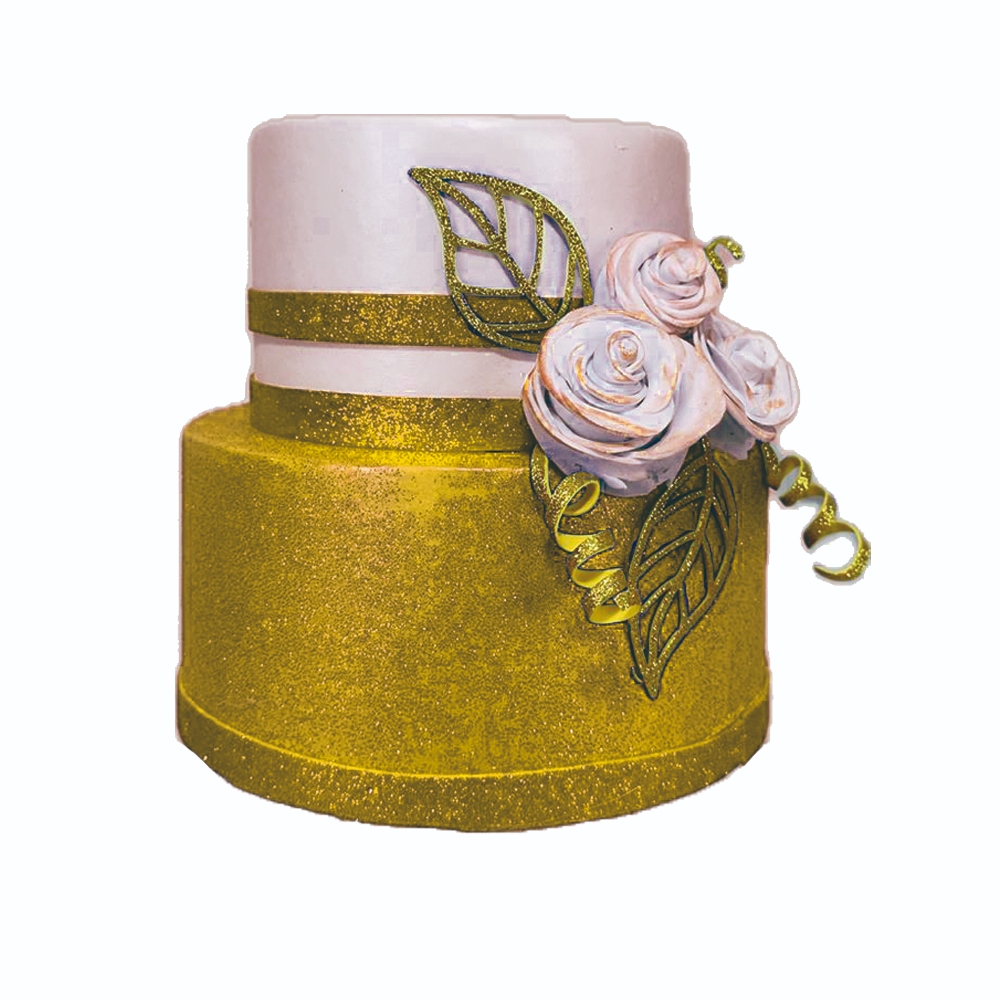 Bolo Fake Rosa com Dourado: Onde Comprar | BuscaProdutos