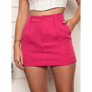 Shorts Saia alfaiataria com bolso com cinto
