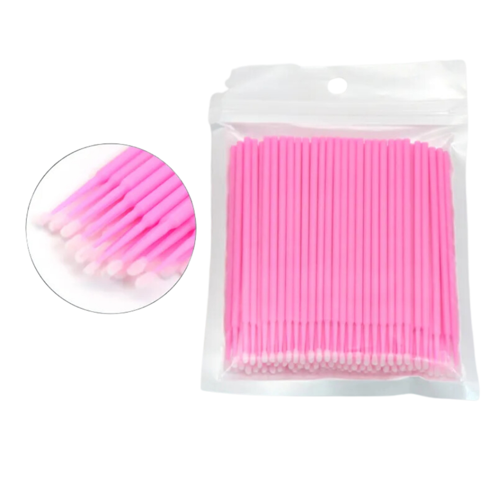 Microbrush Cotonete Haste Flexivel Alongamento Fio A Fio Cílios Descartavel em Oferta na Shopee