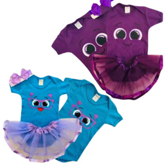 Body Bebê Temático Bolo Fofo Menino Menina + Laço + Tule