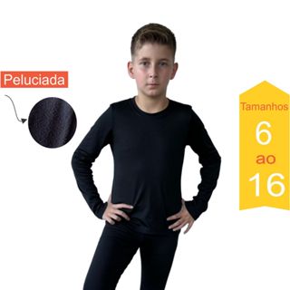 Blusa Térmica Peluciada Infantil Menino Esportes 6-8-10-12-14-16 Lavin Kids