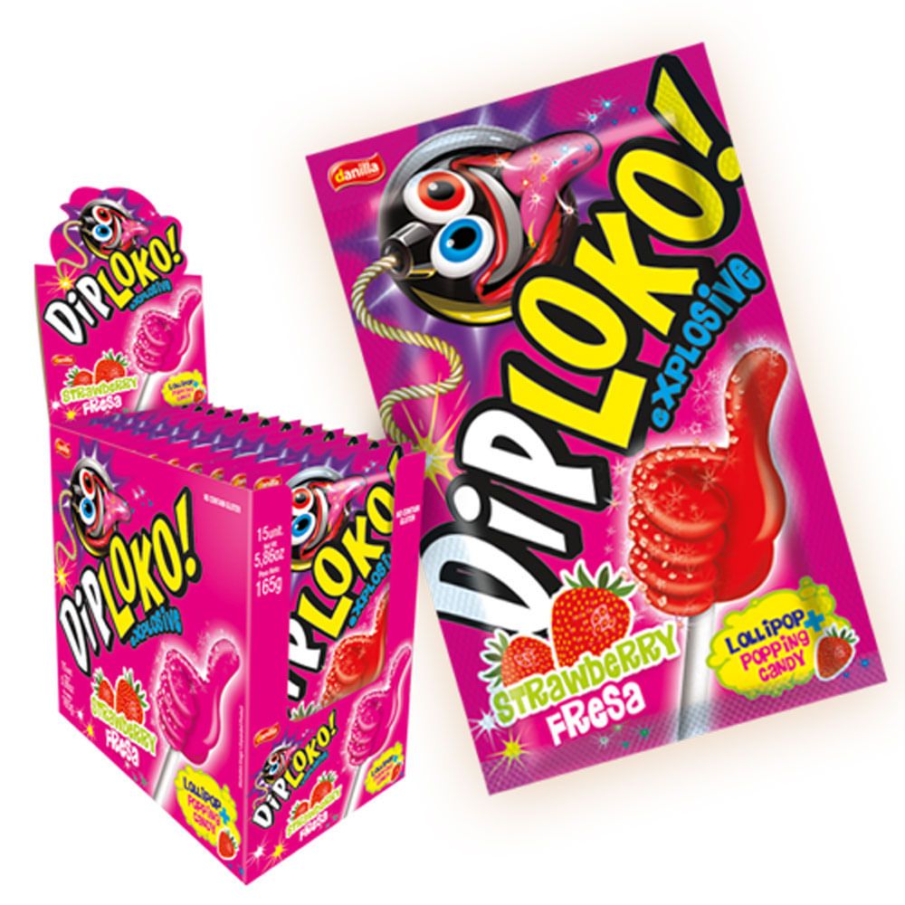 PIRULITO DIP LOKO BOOM EXPLOSIVO COM 15 UNIDADES — imagem 2 de 2