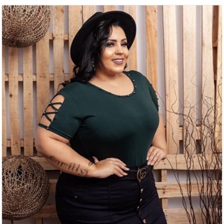 Blusa japonesa Gola Redonda Plus Size Qualidade