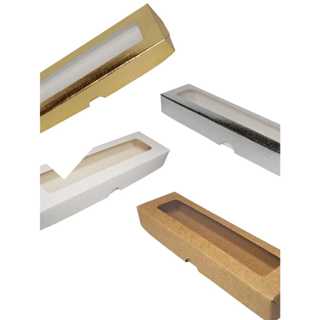 Caixa com Visor S14 (4X19X2cm) 10 unidades - ASSK - Kafe Embalagens