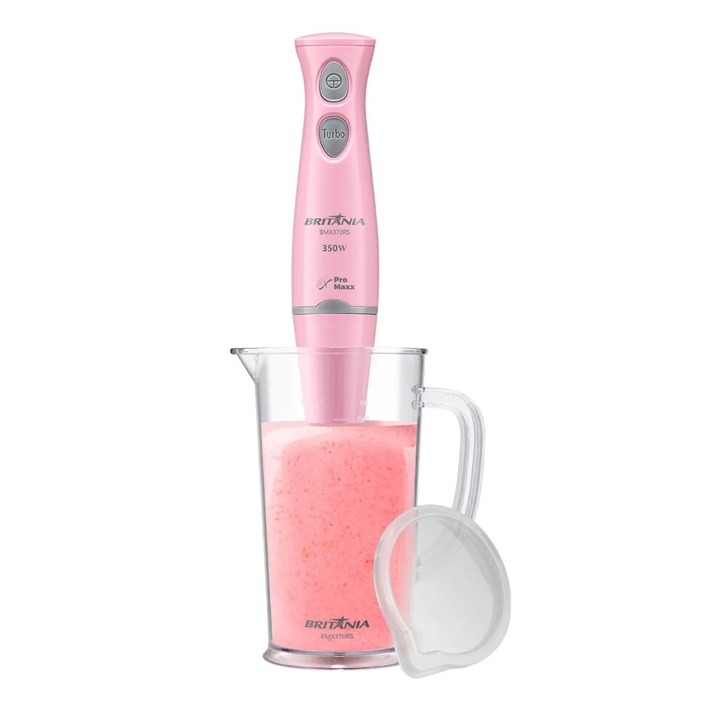 Lançamento Mixer Britânia Rosa 350W Com Jarra 1Litro