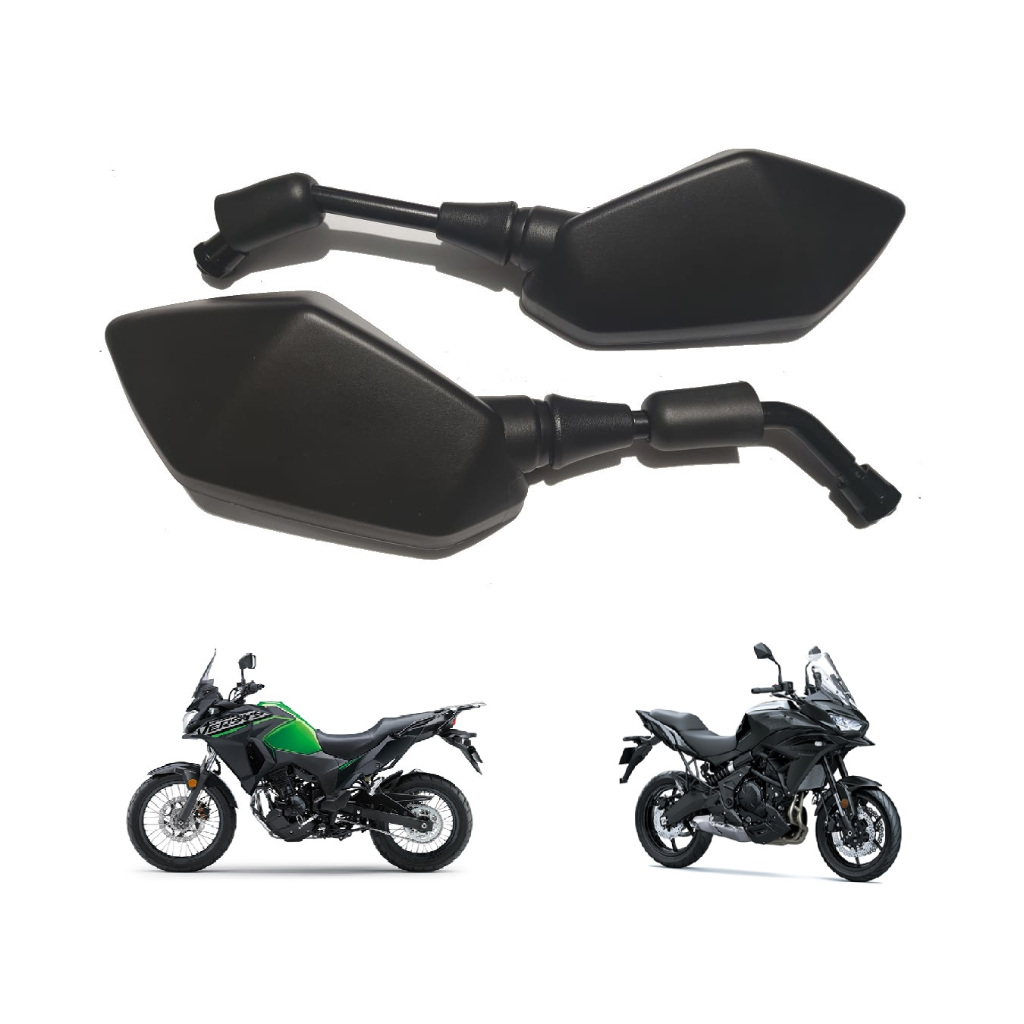 Par Espelho Retrovisor Kawasaki Versys 300 / 650 - Modelo Original Lente Convexa