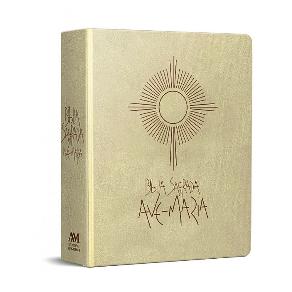 Bíblia Sagrada Ave-Maria Capa Eucaristia Frei Gilson Encadernada Católica