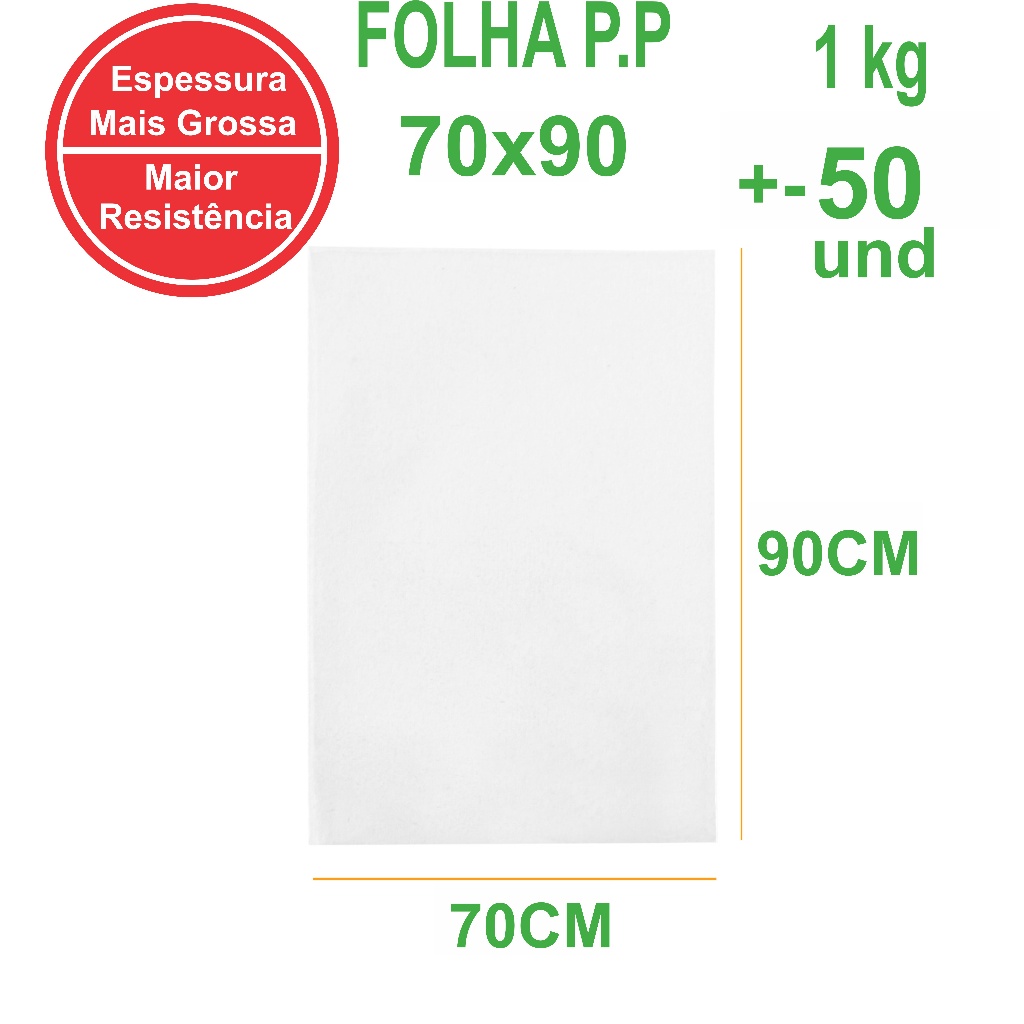 Folha Transparente 70x90 -Tipo Celofane - 50 folhas em Oferta na Shopee