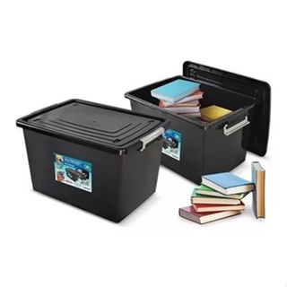 2 Caixa Organizadora Multiuso Plástica 56 Litros Com Tampa em Oferta na Shopee