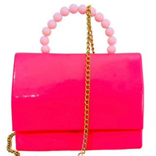 Bolsa infantil blogueirinha /bolsinha de Crianças/ Bolsinha Transversal alça com Pérolas e corrente , glitter mini bag