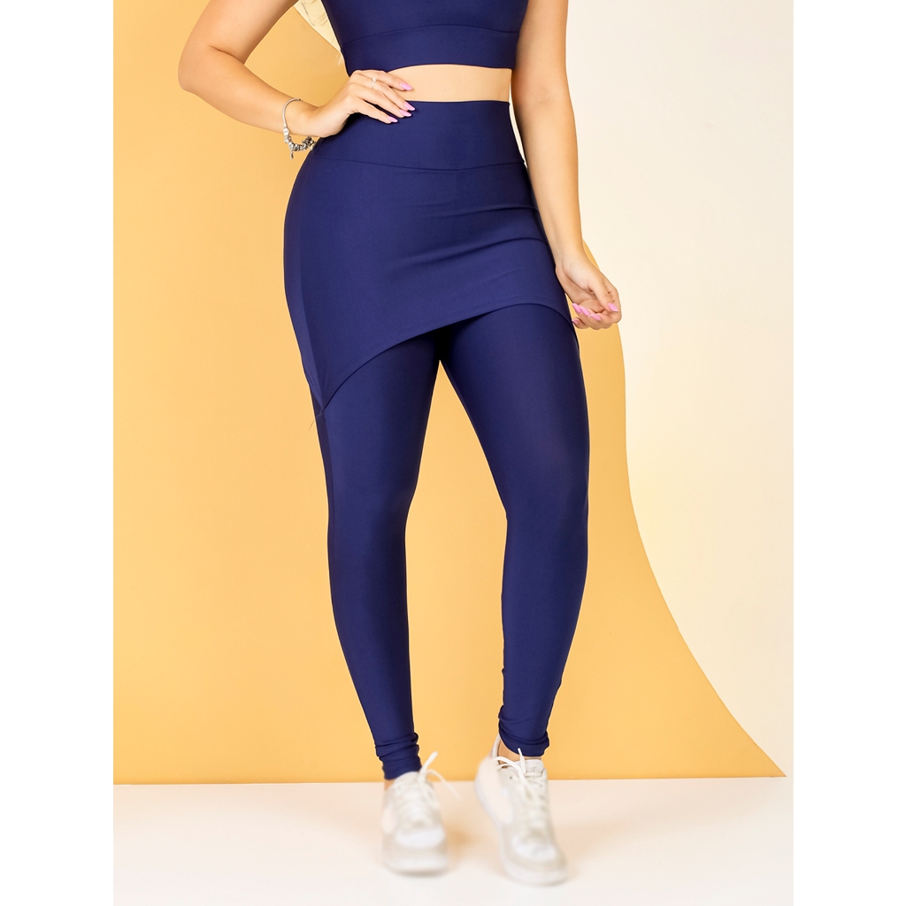 Calça Saia Legging  Fitness Moda  Evangélica Academia The Start Suplex Treino