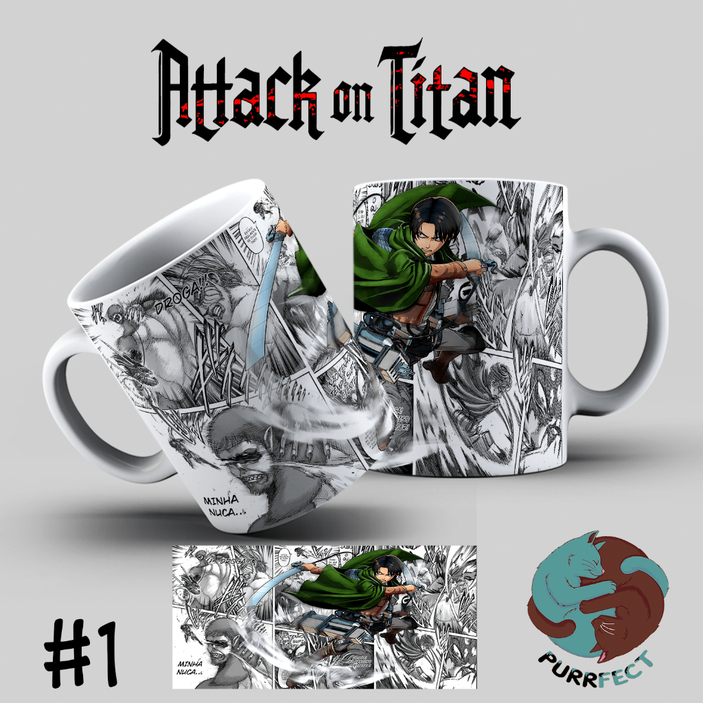 Caneca Attack on Titan (Shingeki no Kyojin) - Levi