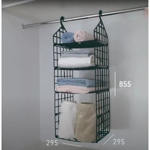 Organizador Suspenso Dobrável Colmeia Roupa Armario Sapateir Cor Preto