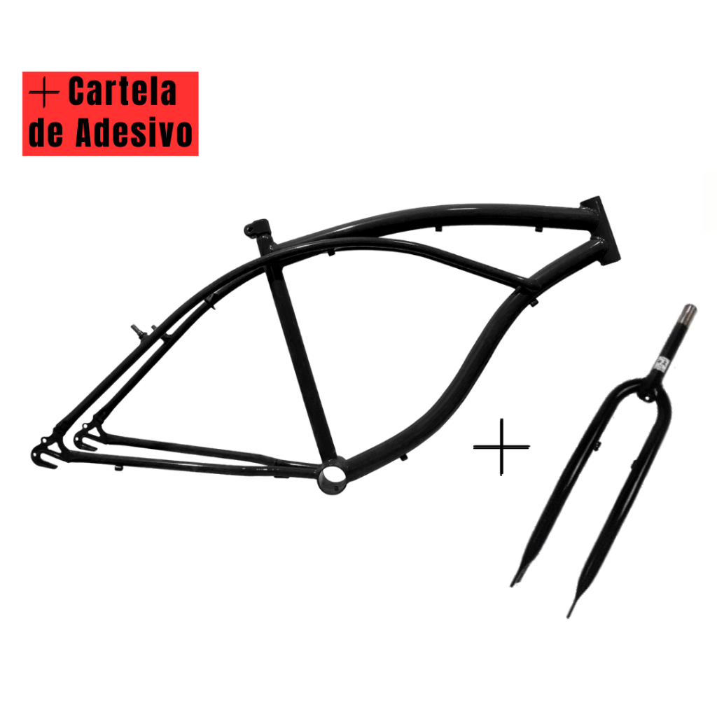Quadro e Garfo Bike Caiçara Beach Bicicleta Aro 26