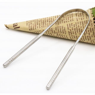 10 Unidade Limpador De Língua Raspador Oral De Aço Inox Higiene Bucal Raspador Para Cuidados Oral em Oferta na Shopee