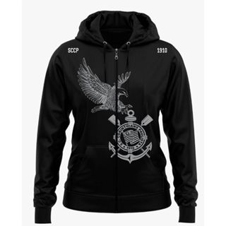 Moletom casaco Corinthians com capuz torcedor personalizado blusa de inverno