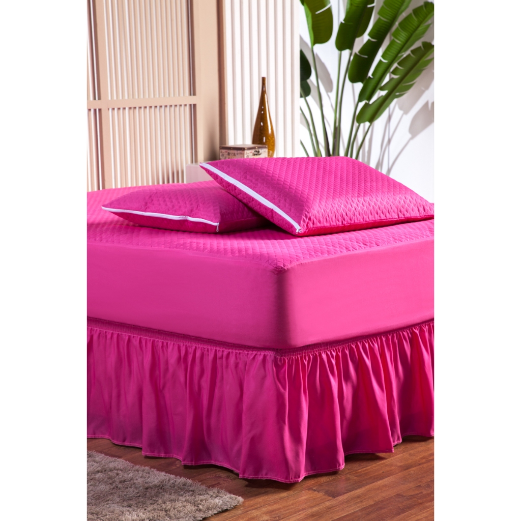 Saia para Cama Box King Protetor Casal com Elástico em Toda Volta Ajustável Micropercal
