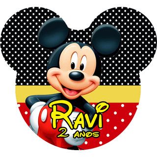 Adesivos para tubete formato orelha do Mickey - leia a descrição do produto antes de fazer o seu pedido