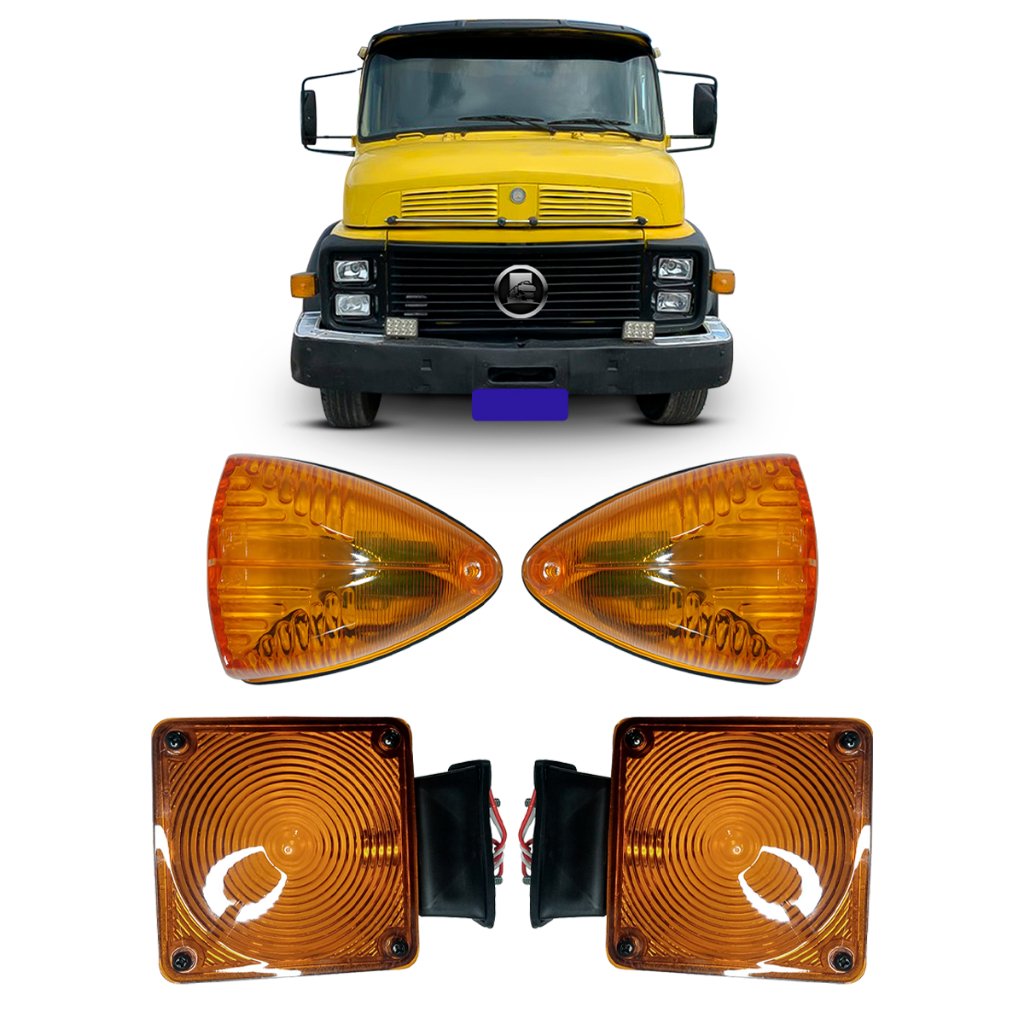 KIT LANTERNA SETA TETO CAMINHÃO MB 1113 1114 1313 1513 1519 2013 CARA-PRETA em Oferta na Shopee