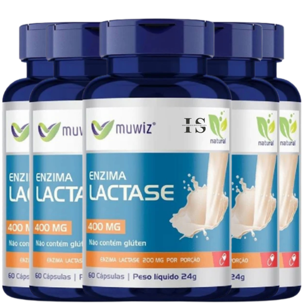 Kit 5 Unidades Enzima Lactase Suplementos 500mg