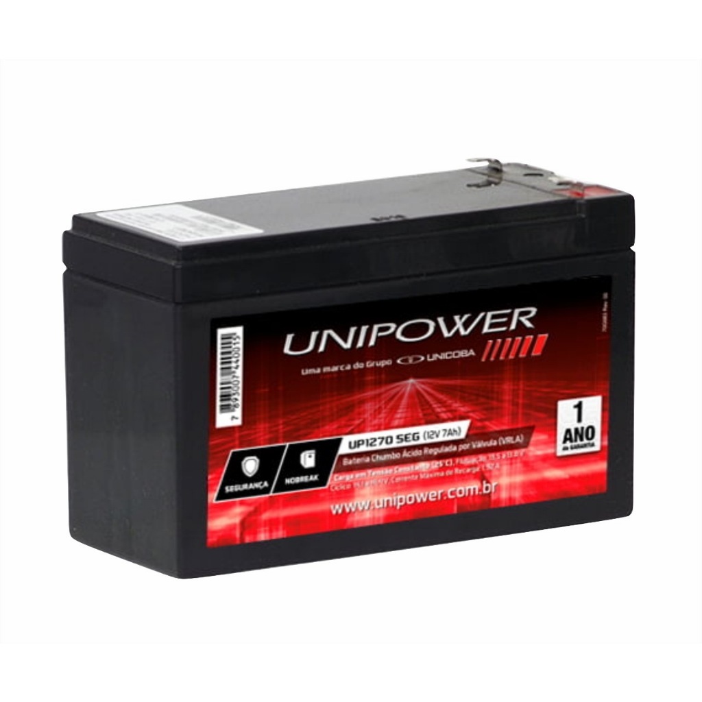 BATERIA 12V X 7AH SEG, PARA UPS, NOBREAKS, ALARMES, CERCA ELETRICA, CFTV