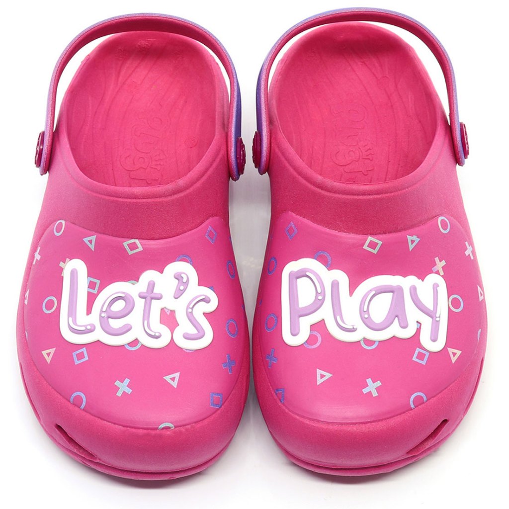 Babuche Sandália Infantil Confortável  Plugt Ventor Kids Menina Gamer Pink