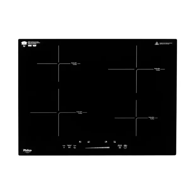 Fogão Cooktop de Indução Philco 4 bocas PCT40P Preto 220v