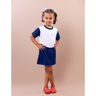 Shorts saia menina uniforme escolar helanca infantil e juvenil em Oferta na Shopee