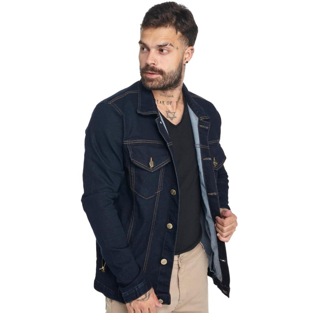 Jaqueta Jeans HNO Jeans Premium Azul Escuro