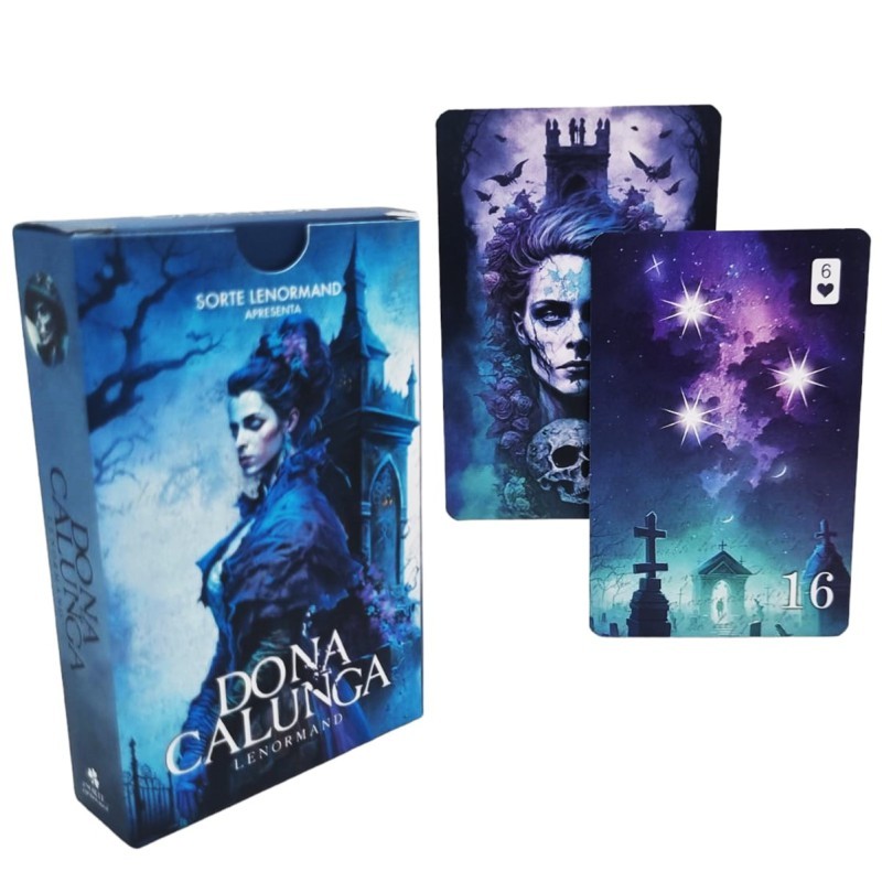 Baralho Tarot Dona Calunga Lenormand Taro Cigano 36 Cartas